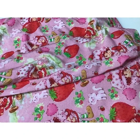 Strawberry Shortcake Sweet Peas Womens Pajama Set sz XL Pink Sleepwear Comfort